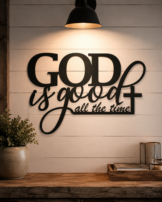 God Is Good Metal Wall Decor | Christian Steel Sign