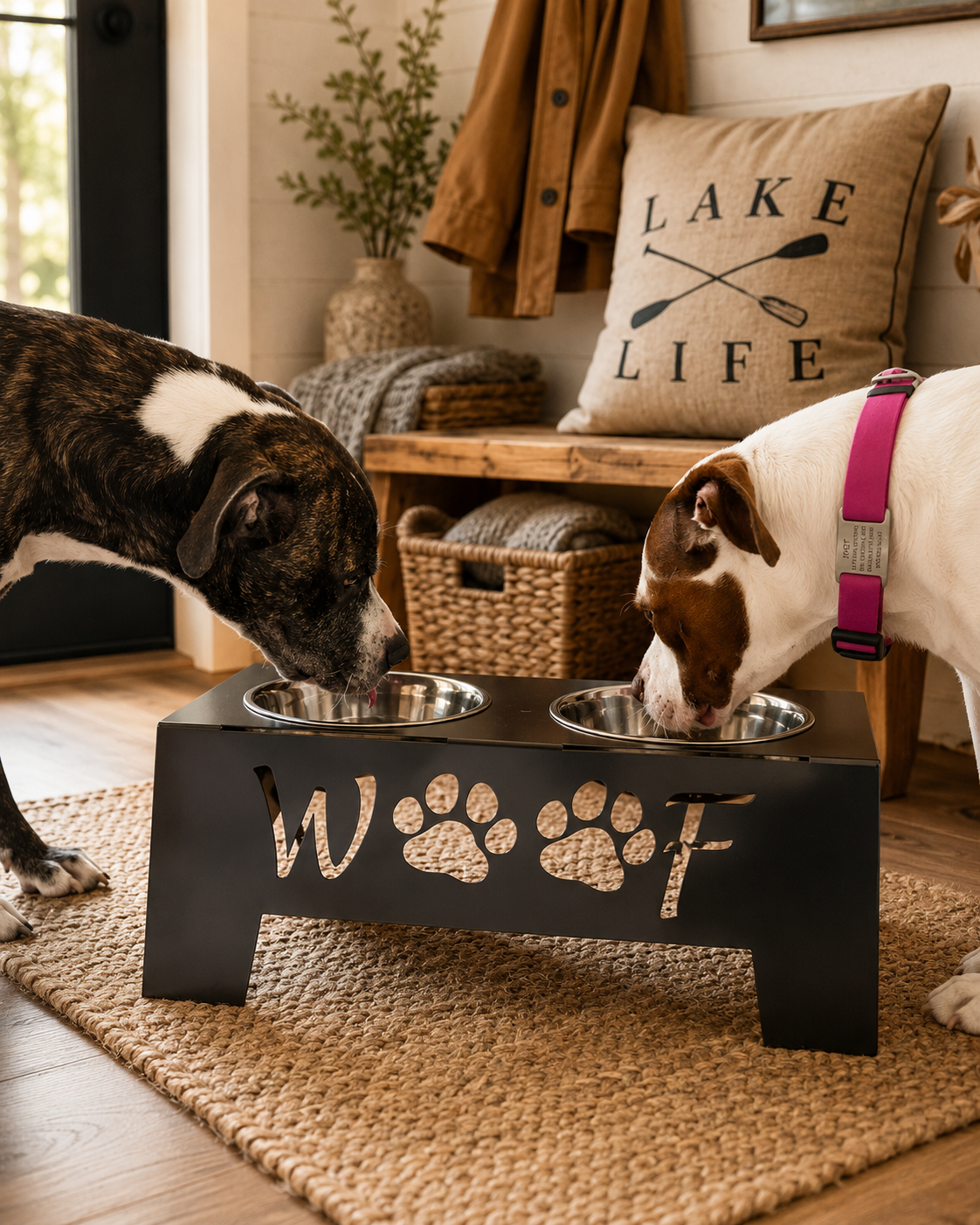 Elevated Metal Pet Bowl Stand | Personalized Dog Feeder