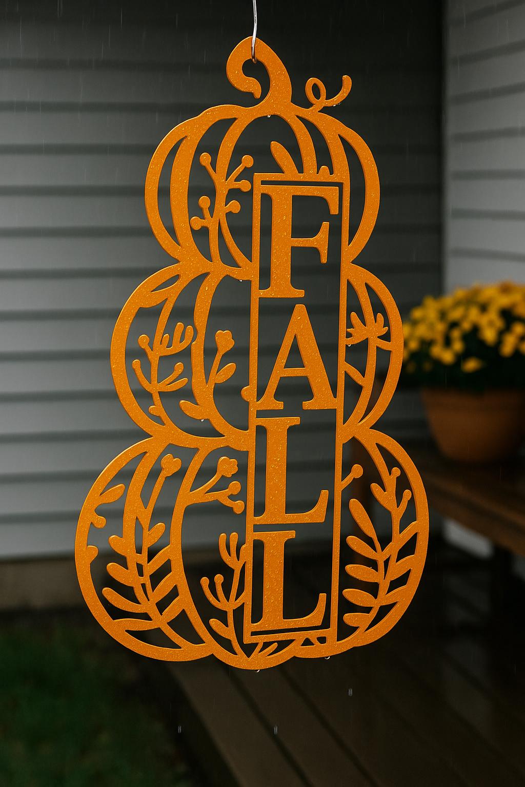 Pumpkin Porch Metal Sign