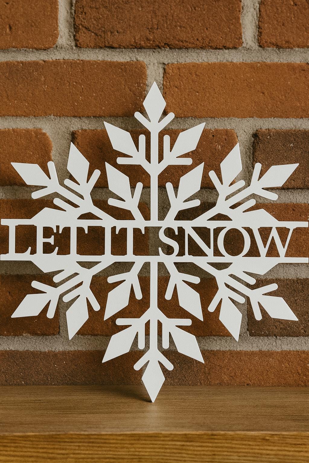 Let It Snow Metal Snowflake Wall Sign | CNC Plasma Cut Steel | Nxtgen Fabrication