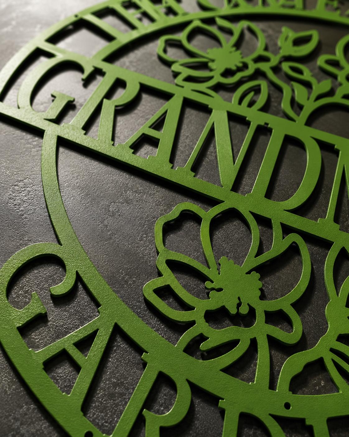 Personalized Floral Garden Metal Sign