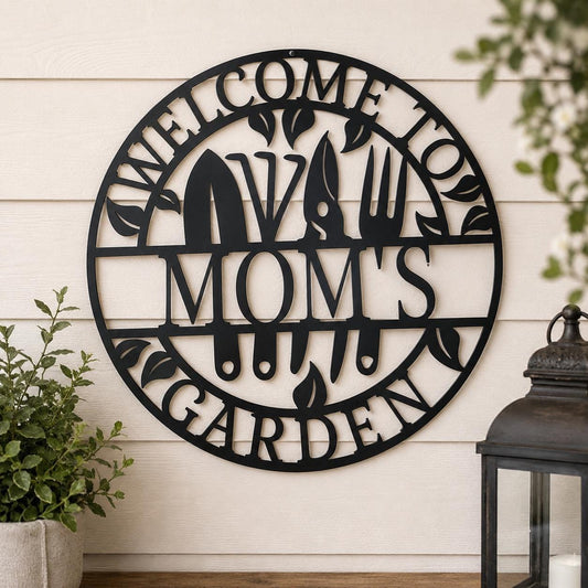 Personalized Metal Garden Sign with Tools