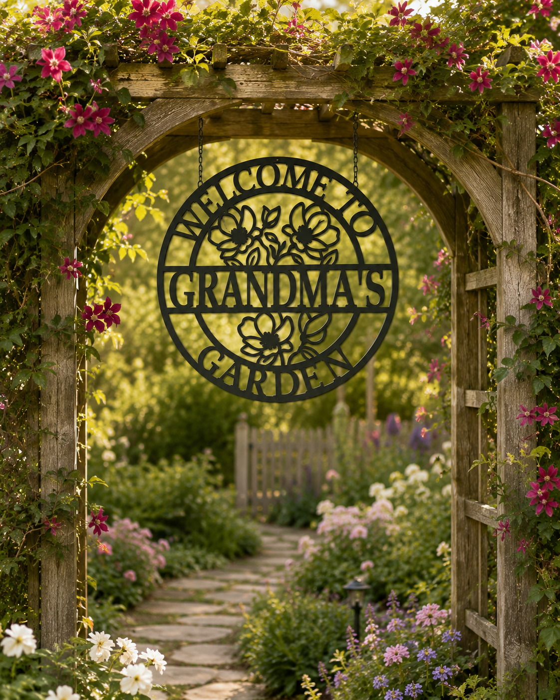 Personalized Garden Metal Sign | Custom Outdoor Steel Decor