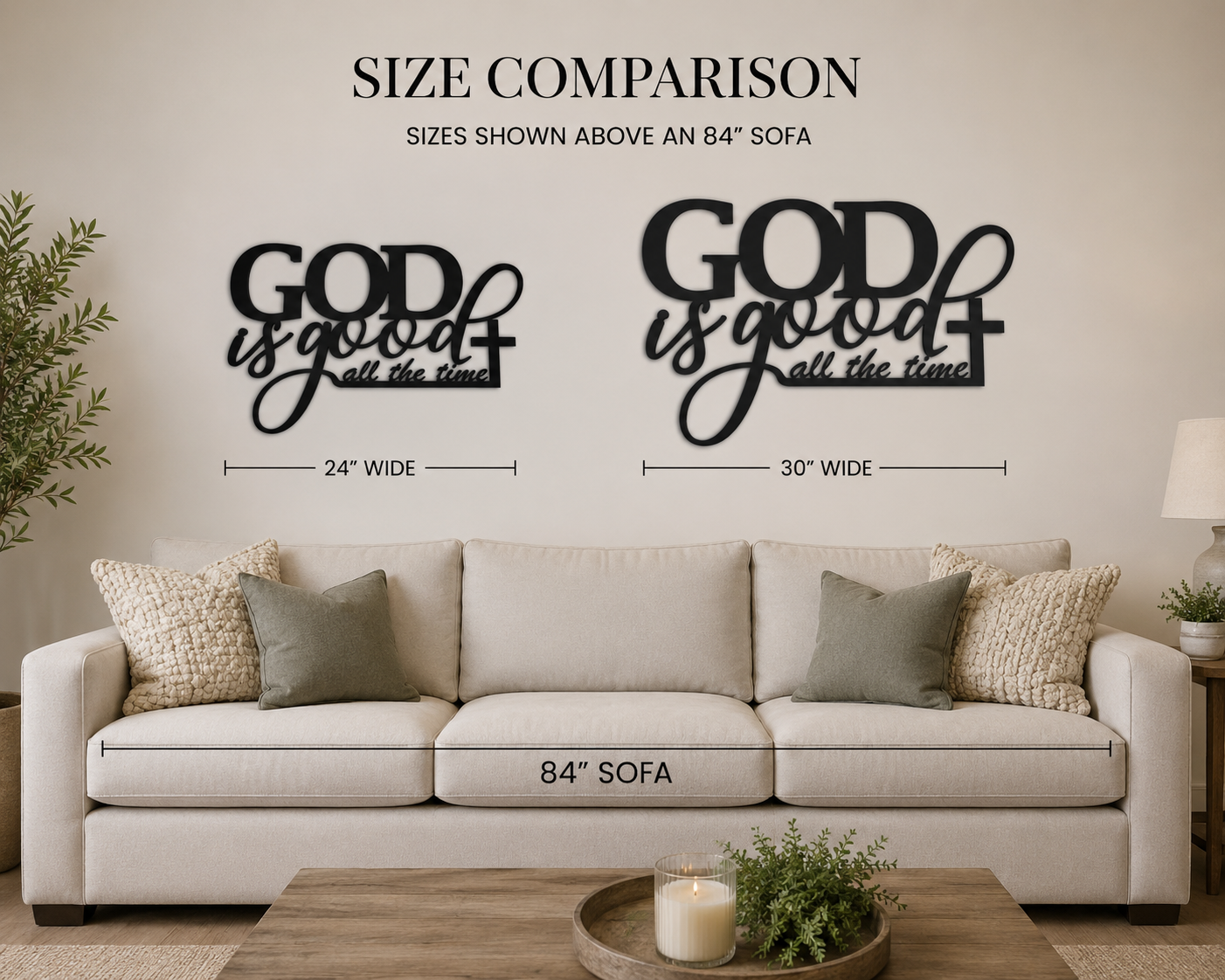 God Is Good Metal Wall Decor | Christian Steel Sign