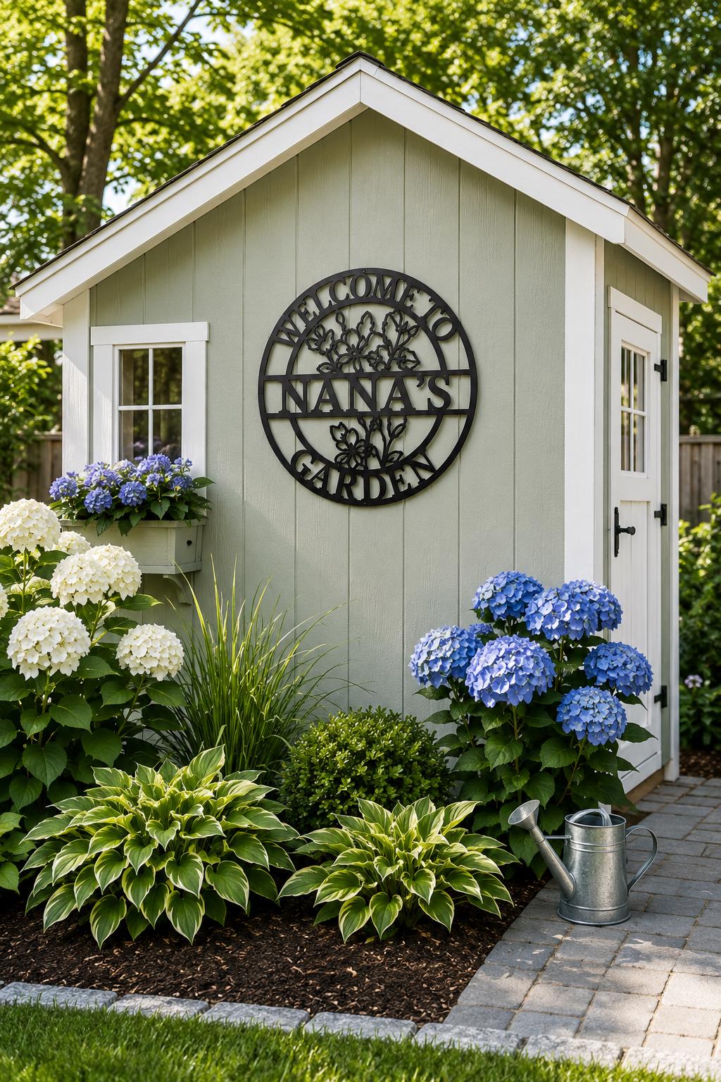Personalized Floral Garden Metal Sign
