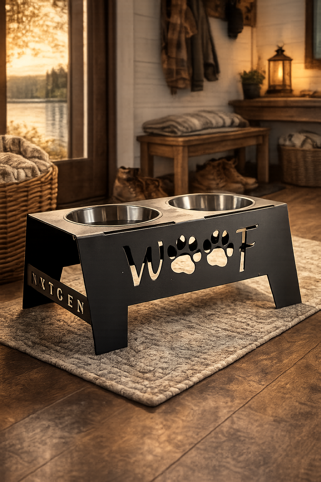 Elevated Metal Pet Bowl Stand | Personalized Dog Feeder