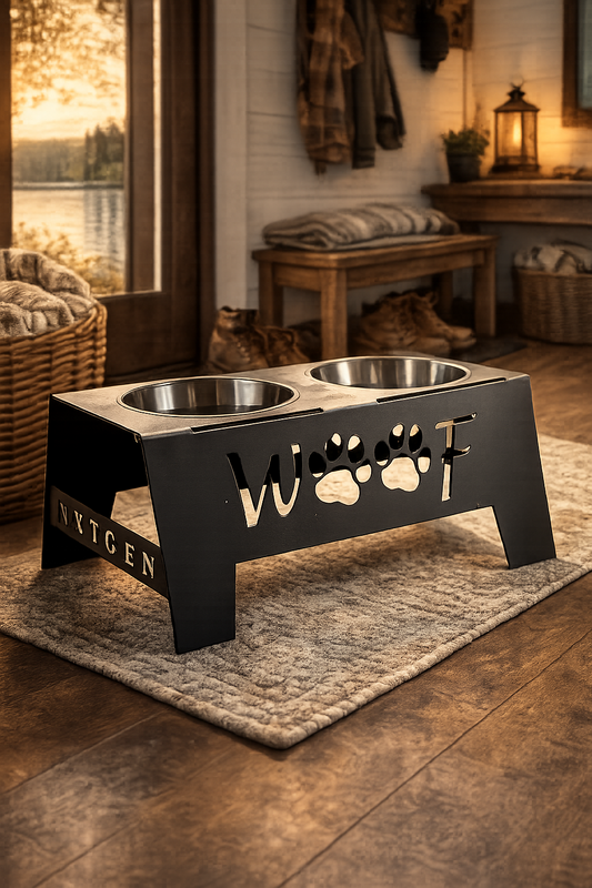 Elevated Metal Pet Bowl Stand | Personalized Dog Feeder