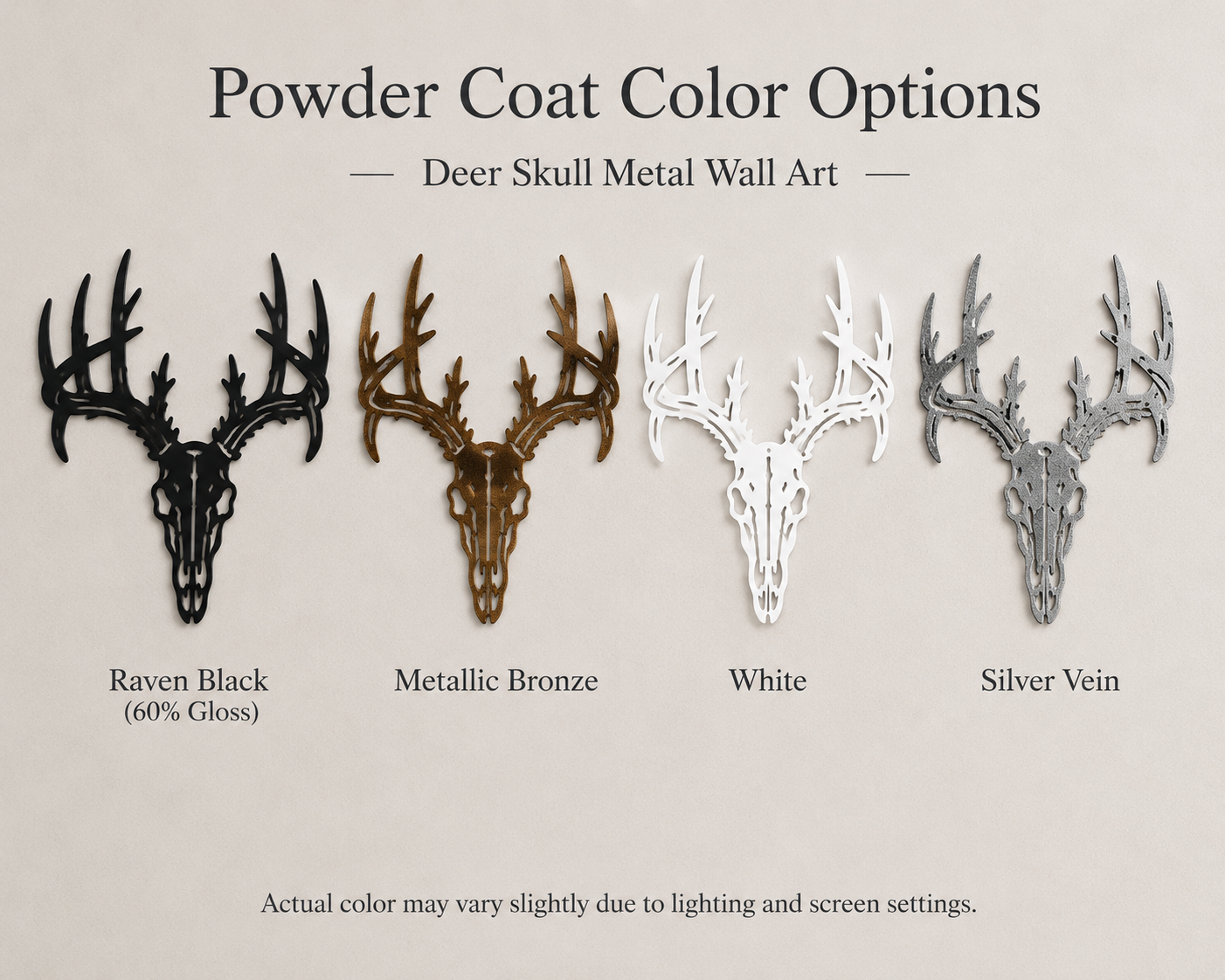 Deer Skull Metal Wall Art | Rustic Cabin Steel Decor