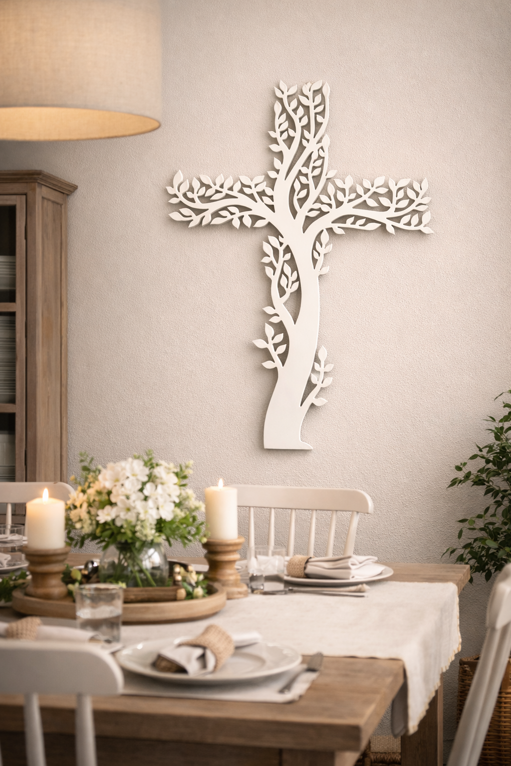 Tree of Life Cross Metal Wall Art