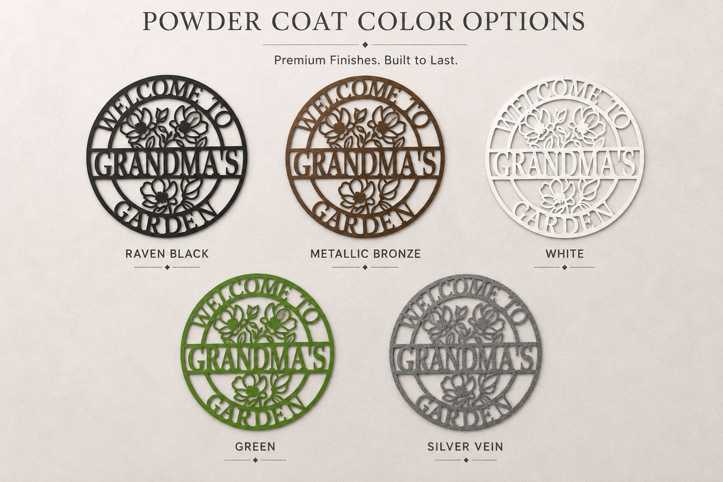 Personalized Garden Metal Sign | Custom Outdoor Steel Decor