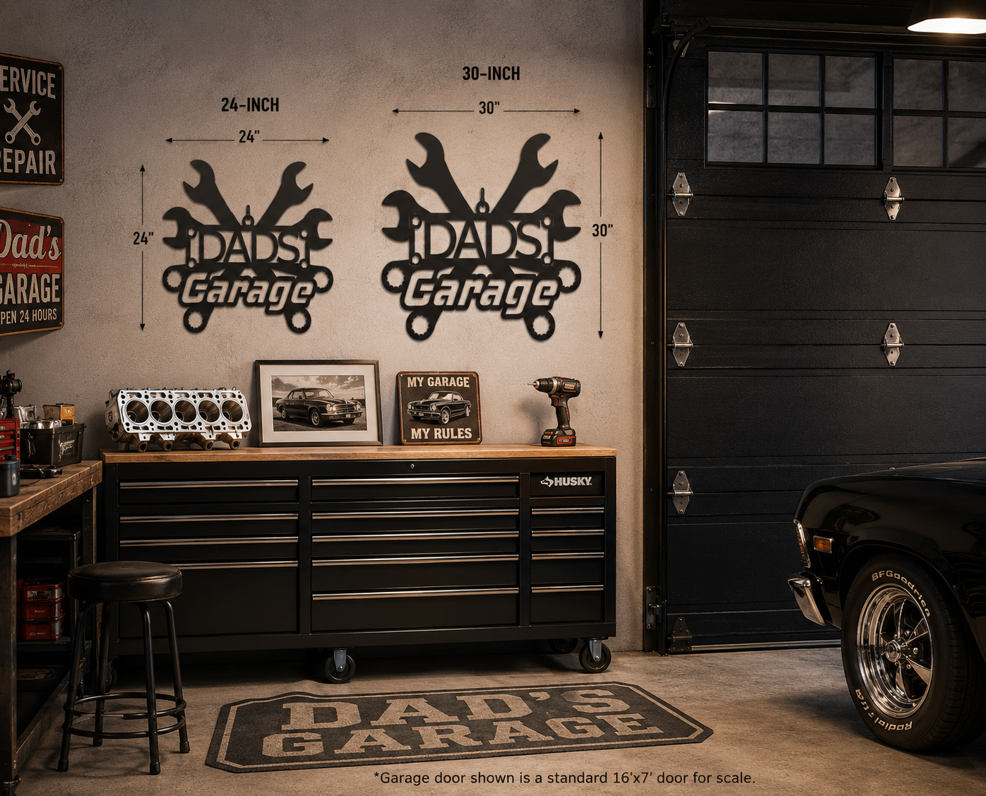 Custom Garage Metal Sign | Personalized Steel Wall Decor