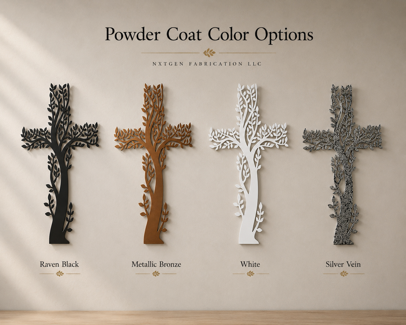 Tree of Life Cross Metal Wall Art | Christian Steel Decor