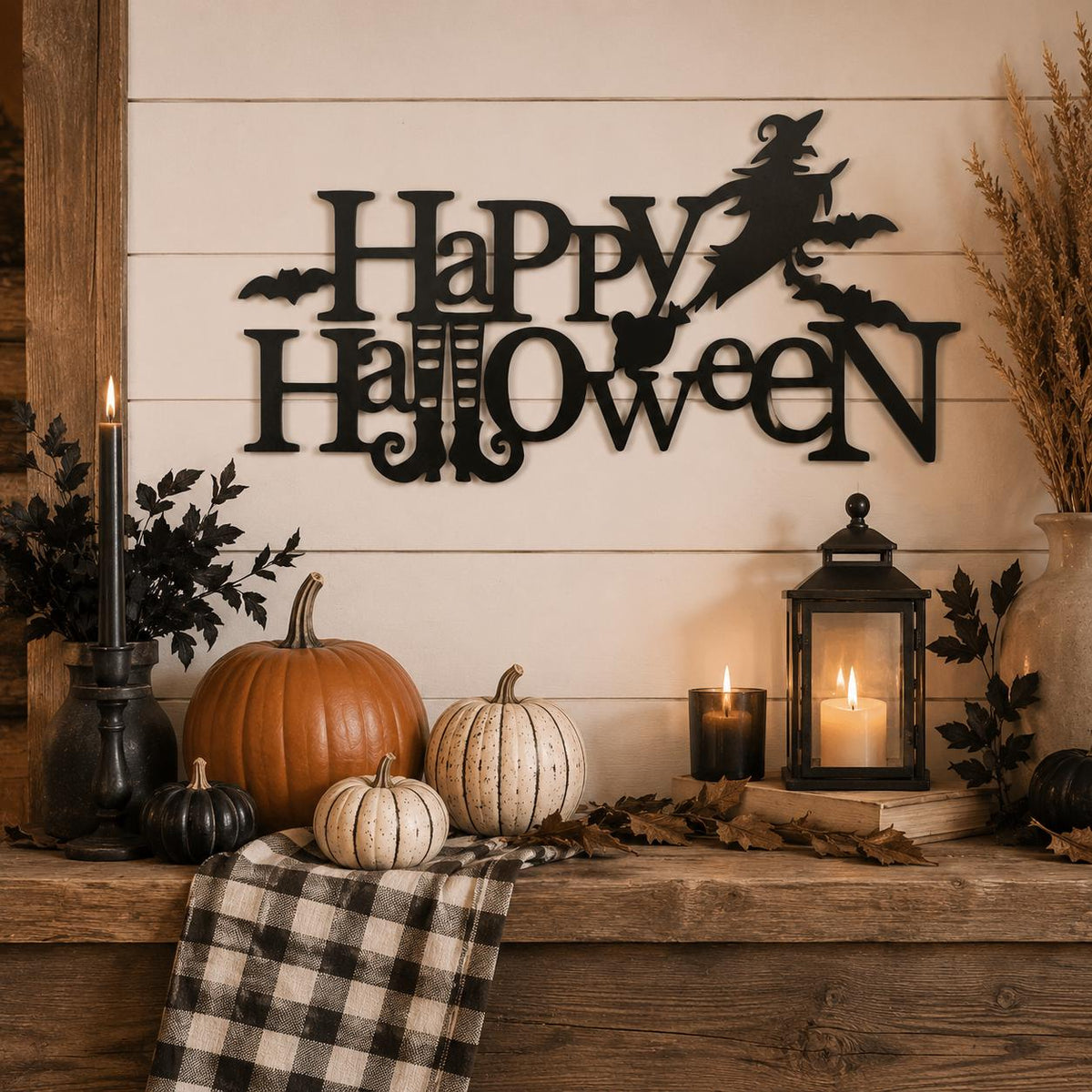 Happy Halloween Witch Metal Sign