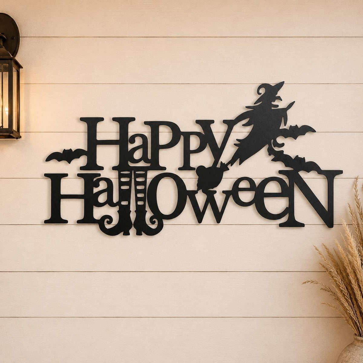 Happy Halloween Witch Metal Sign