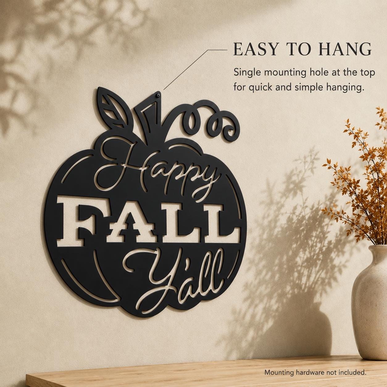 Happy Fall Y’all Pumpkin Metal Sign