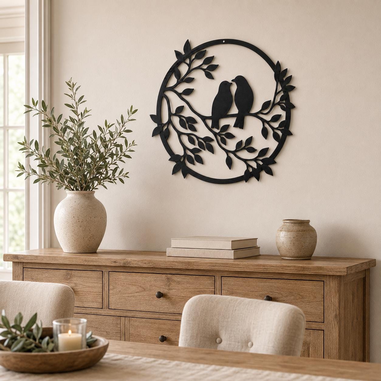 Love Birds Metal Wall Art